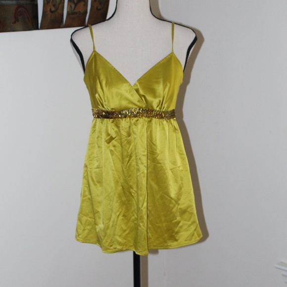 Express Tops - Express, spaghetti strap sequins top